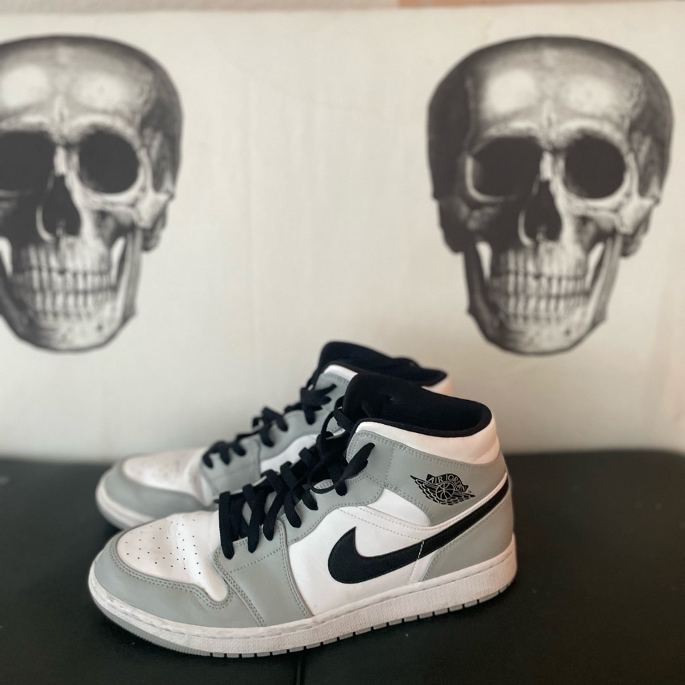 Air Jordan Mids Black White & Grey